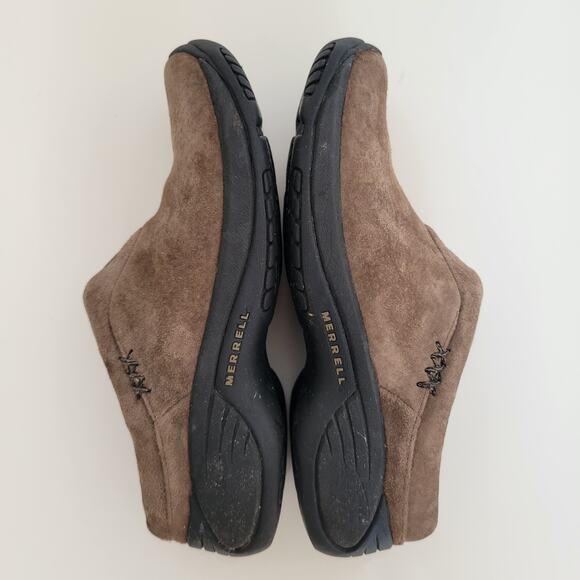 Merrell Encore Free Suede Mules Slip On Brown Casual Clogs Women 6 - Picture 6 of 10